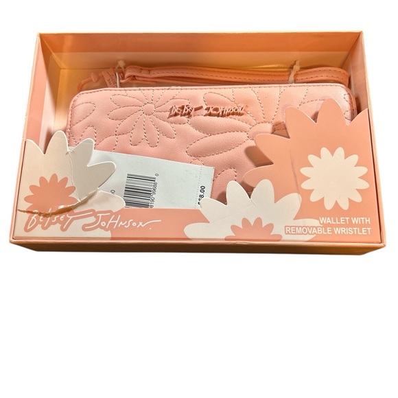 Betsey Johnson Handbags - Betsey Johnson Floral Peach Wristlet Wallet